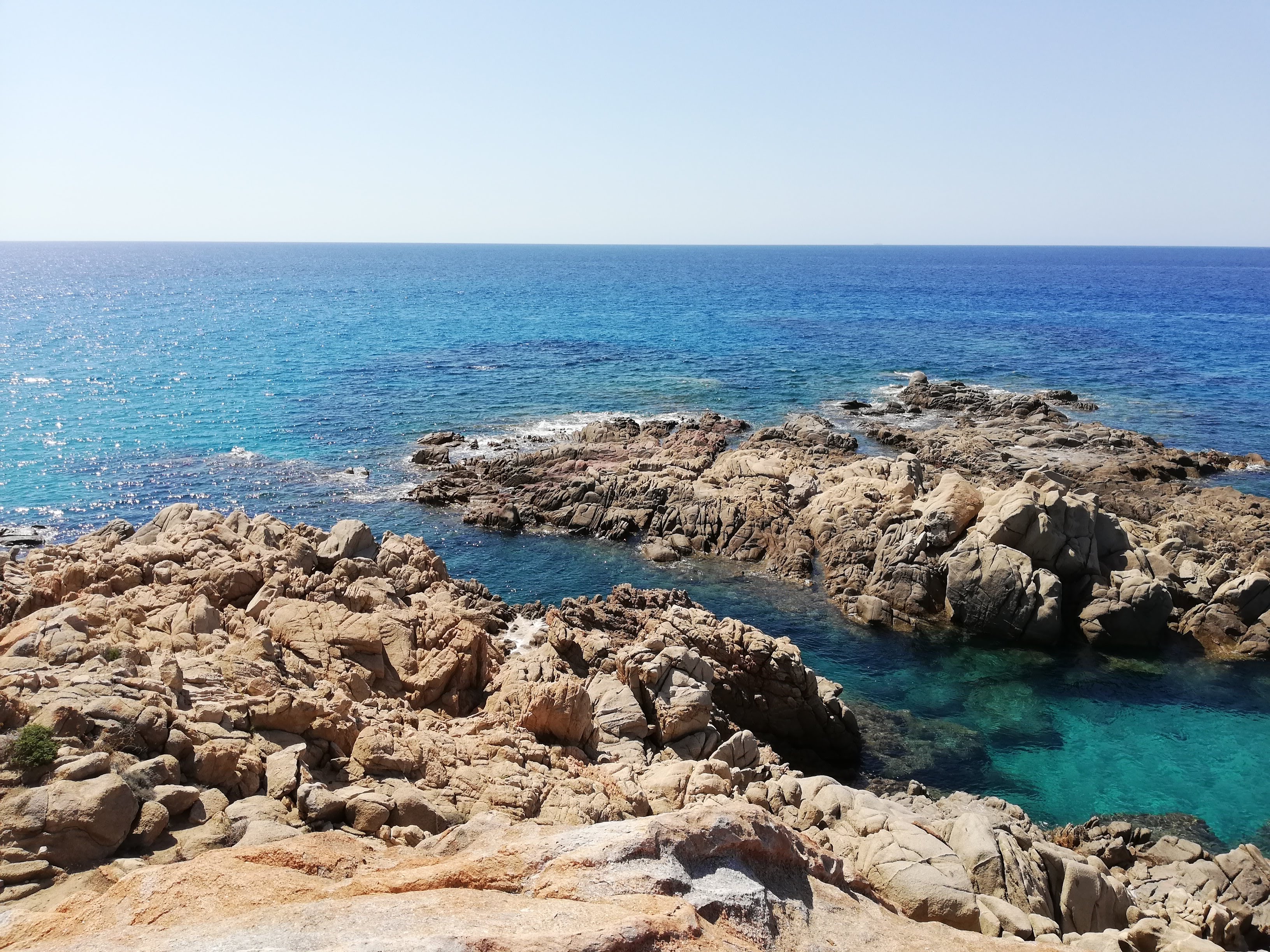 View from hike between Spiaggia di Cala Cipolla and Spiagia di Su Giudeu