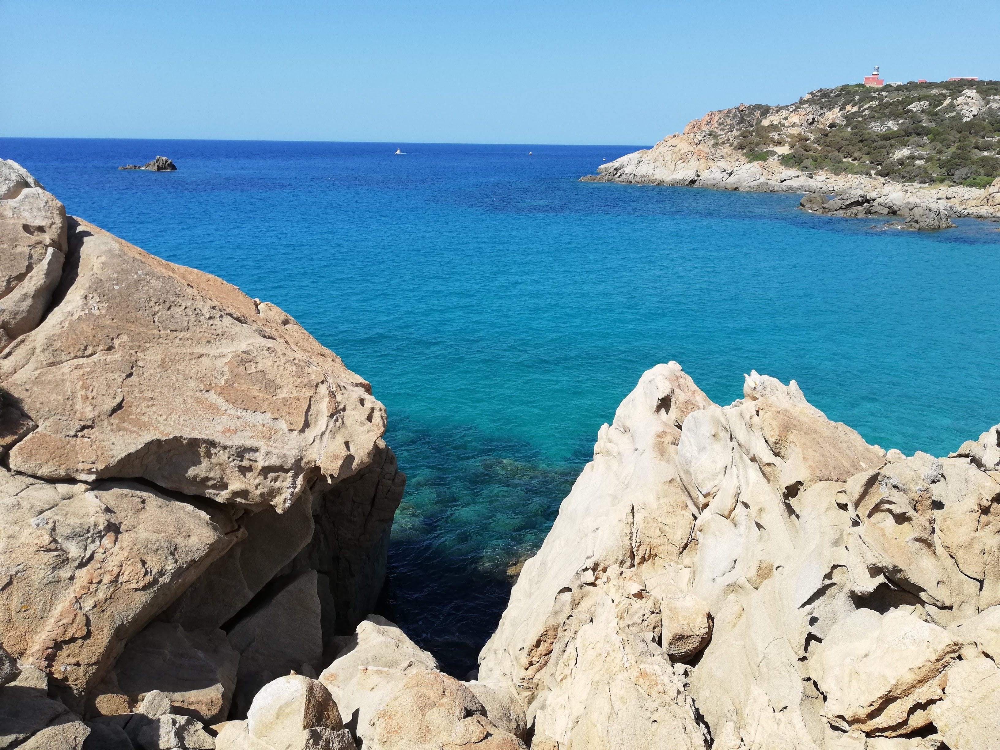 View from hike between Spiaggia di Cala Cipolla and Spiagia di Su Giudeu