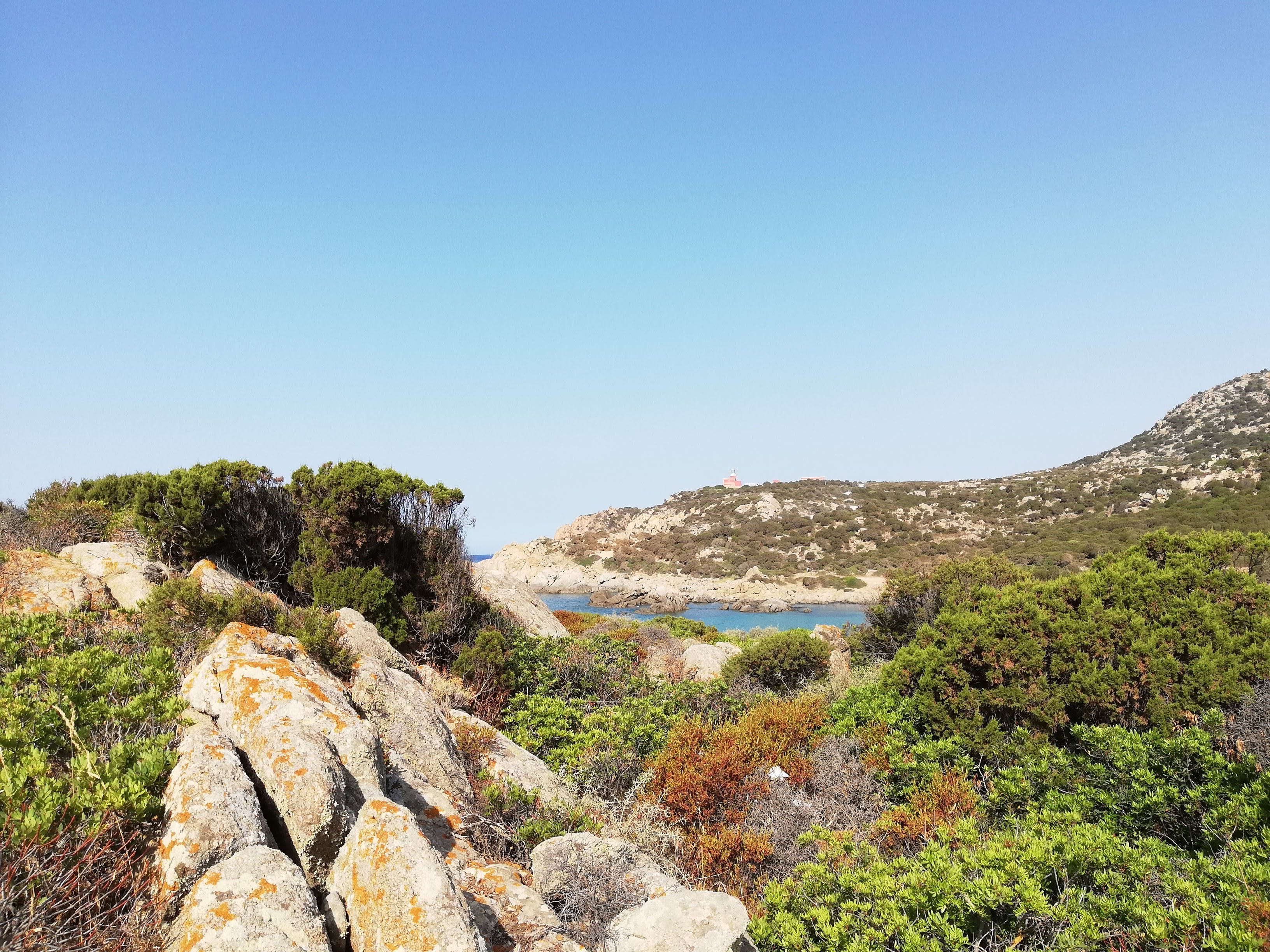 View from hike between Spiaggia di Cala Cipolla and Spiagia di Su Giudeu