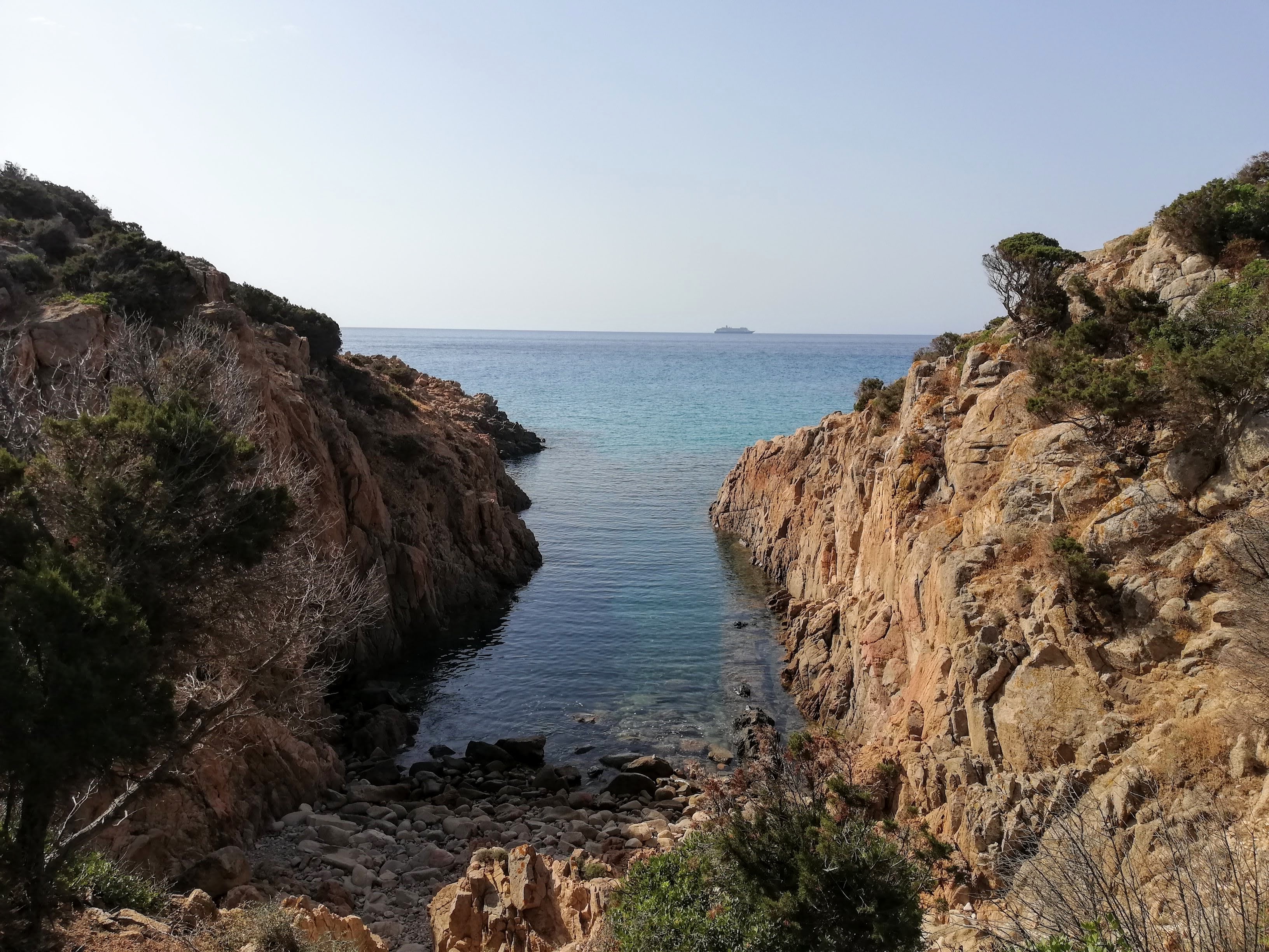 View from hike between Spiaggia di Cala Cipolla and Spiagia di Su Giudeu