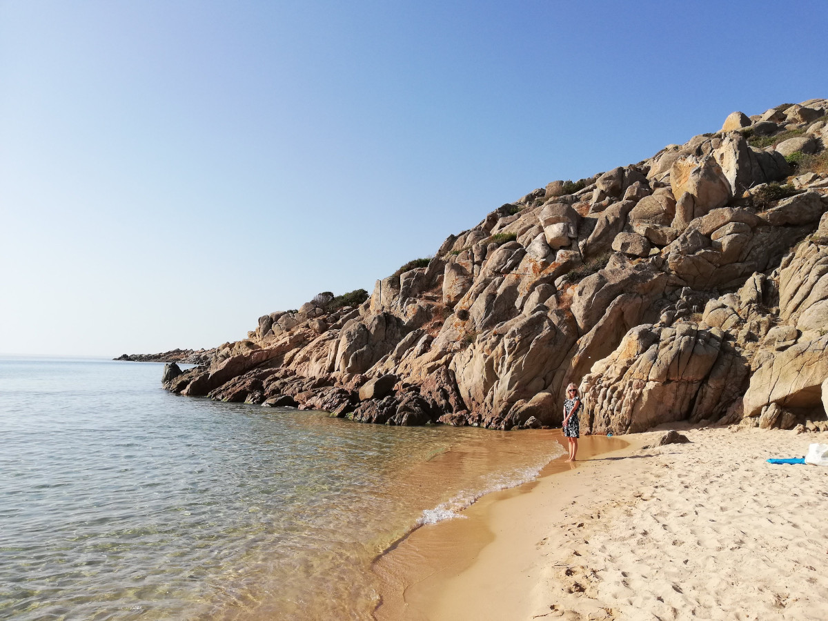View on Su Giudeu Beach from the cliffs