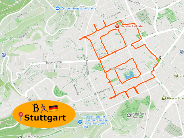 Stuttgart Bitcoin Run Gps Art