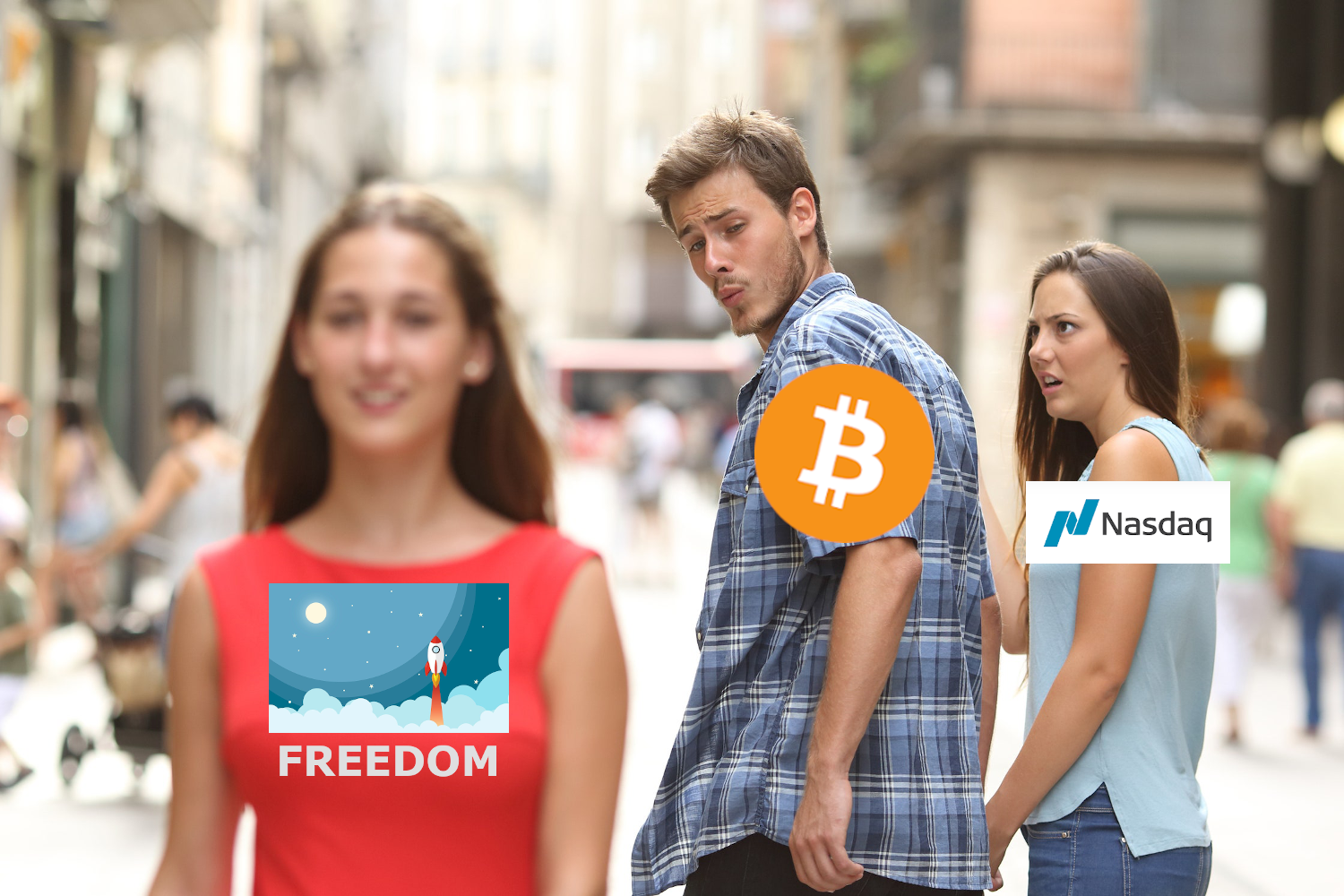 Bitcoin Nasdaq Freedom Distracted