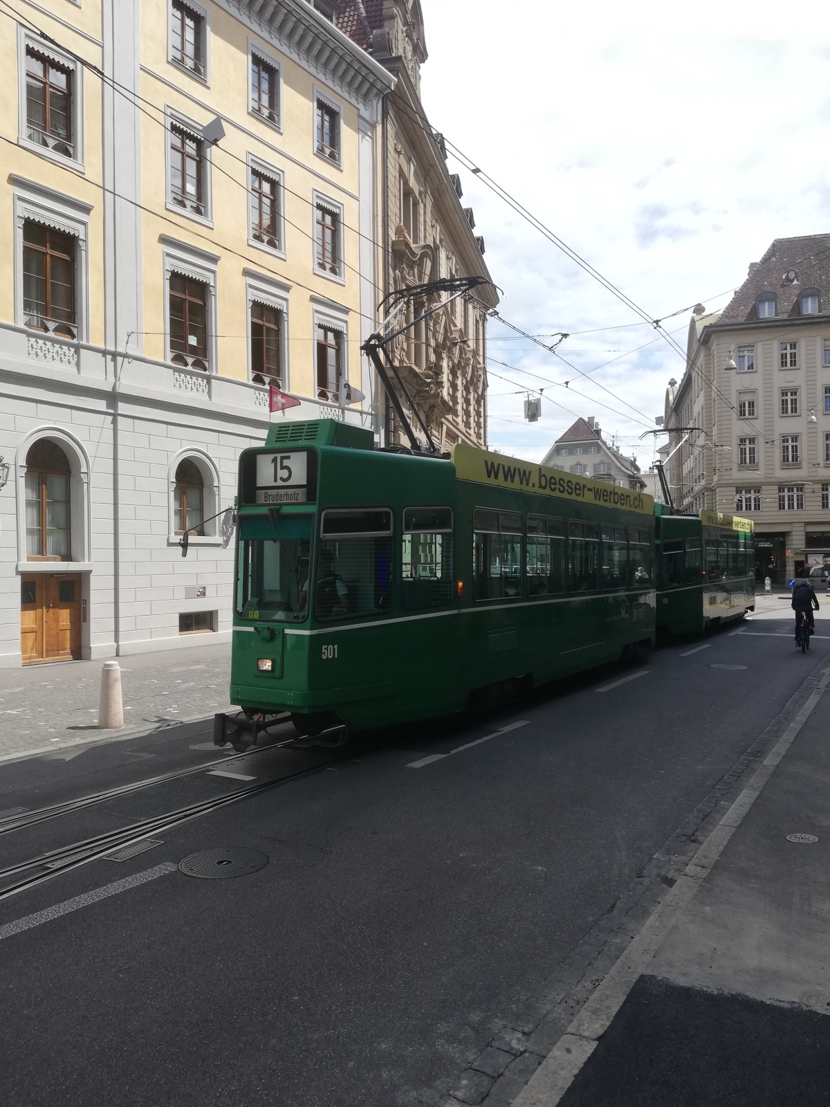 Old tram close to city center
