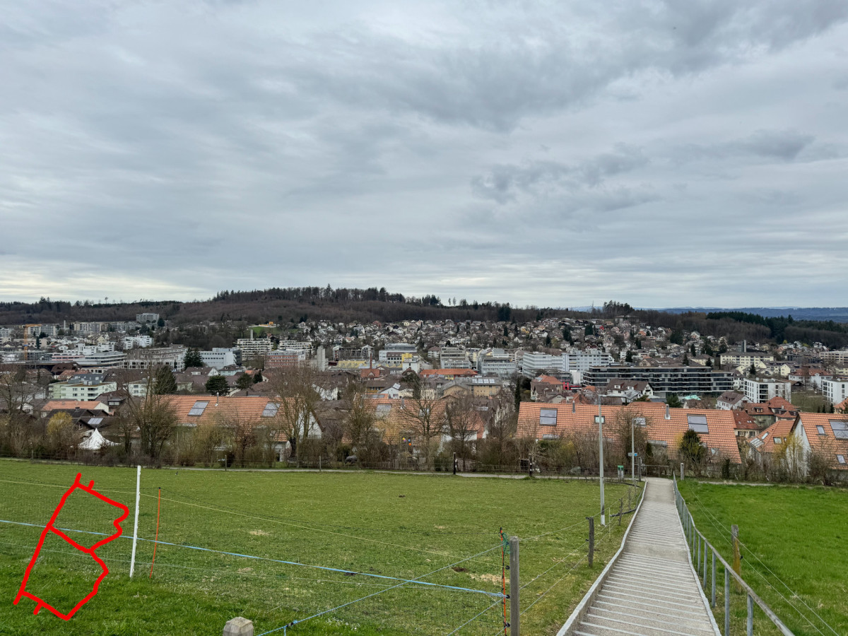 Köniz seen after climbing bunch of stairs