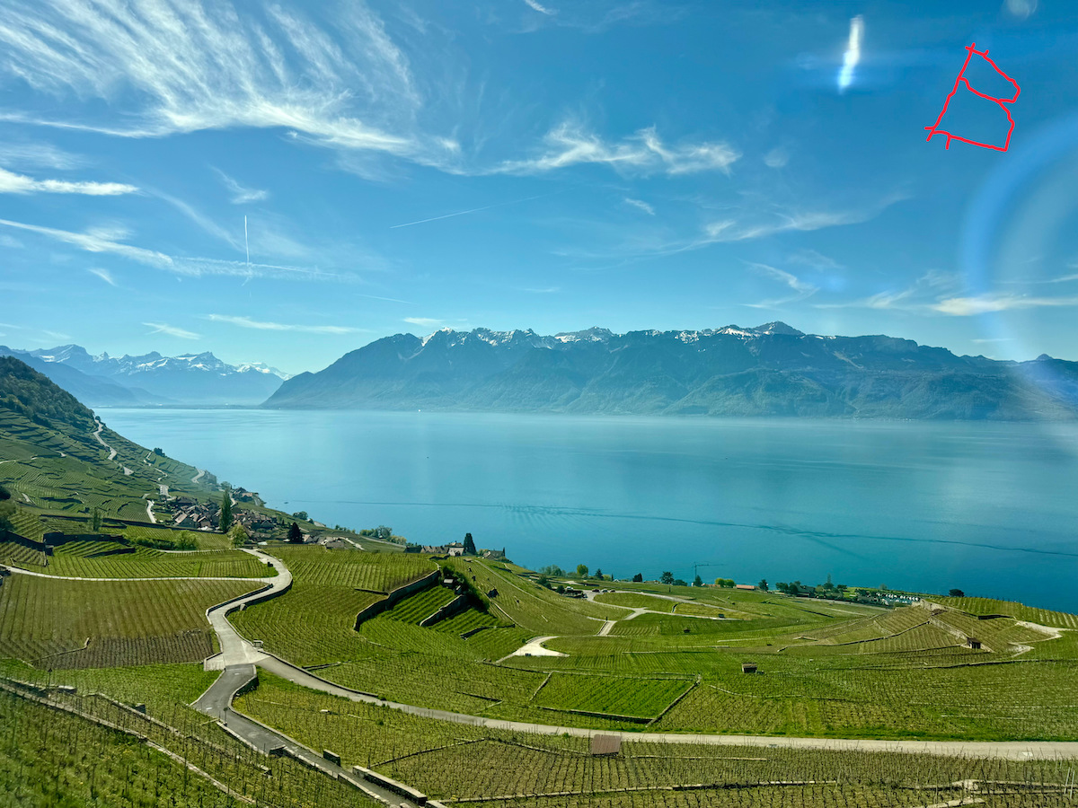 Alps view from train