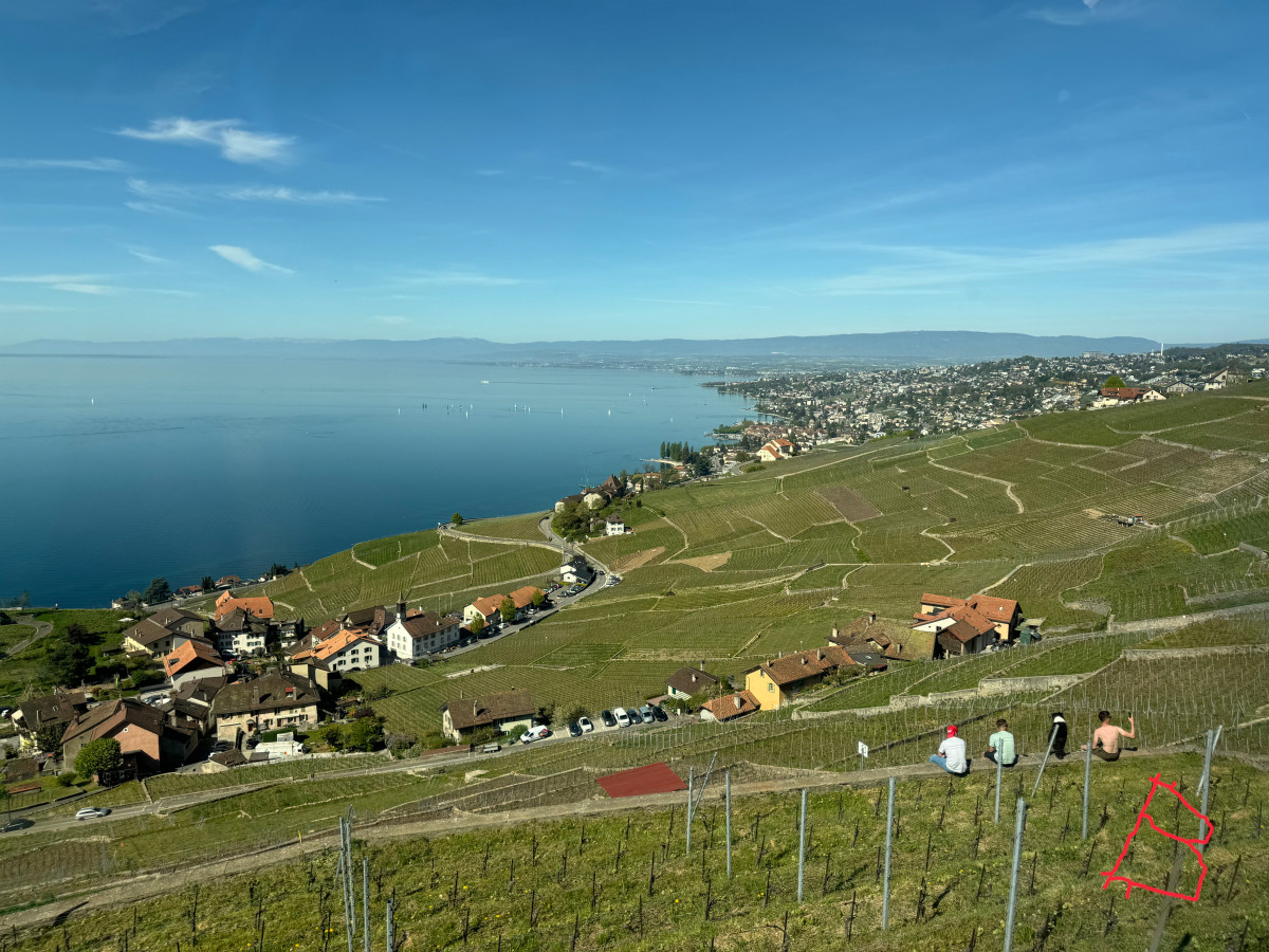 Lausanne seen from train