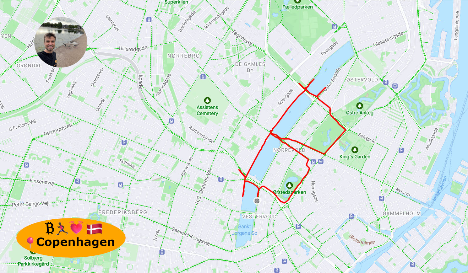 Copenhagen Bitcoin Run Strava Art