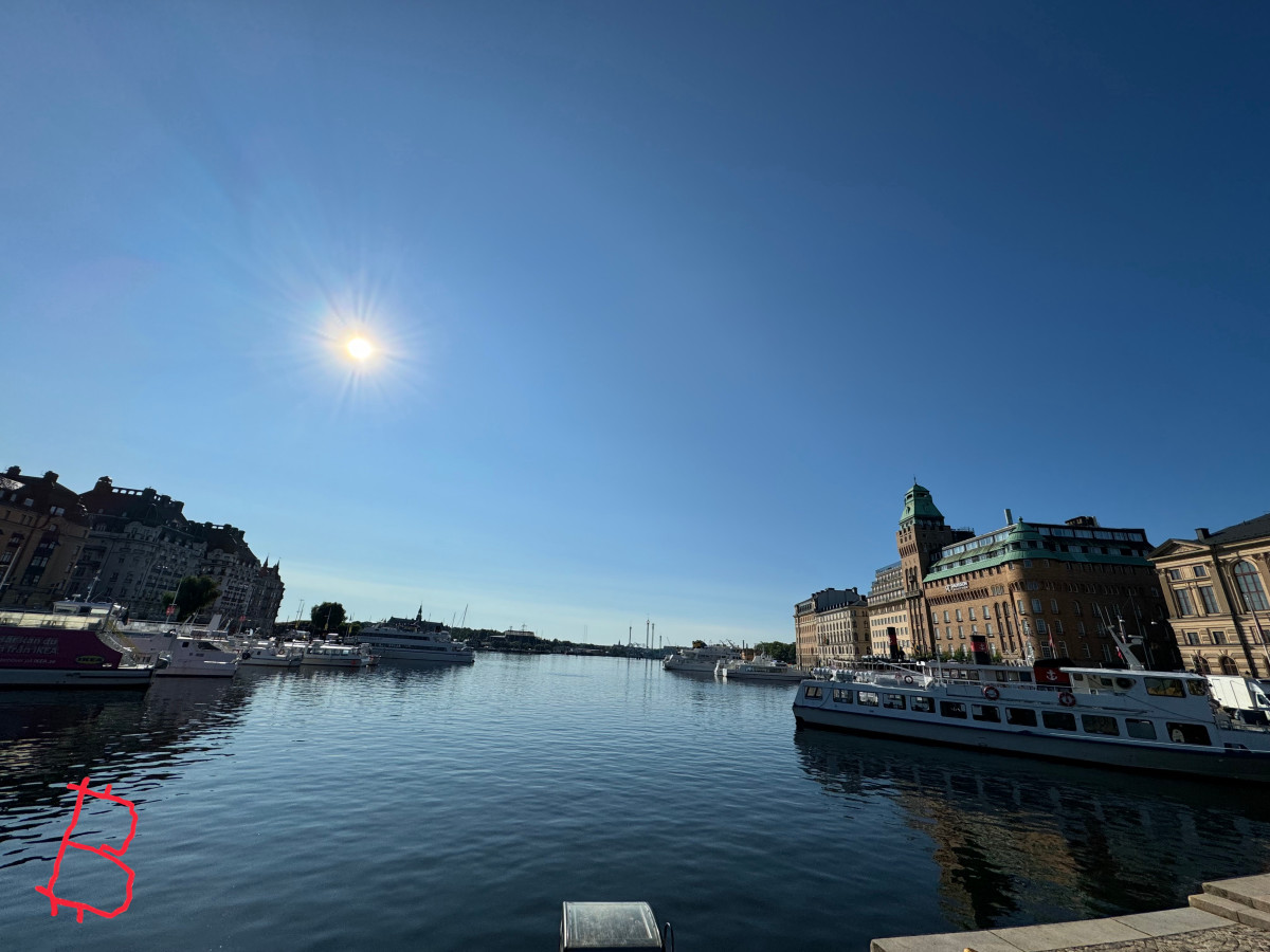 View on the ferry terminal