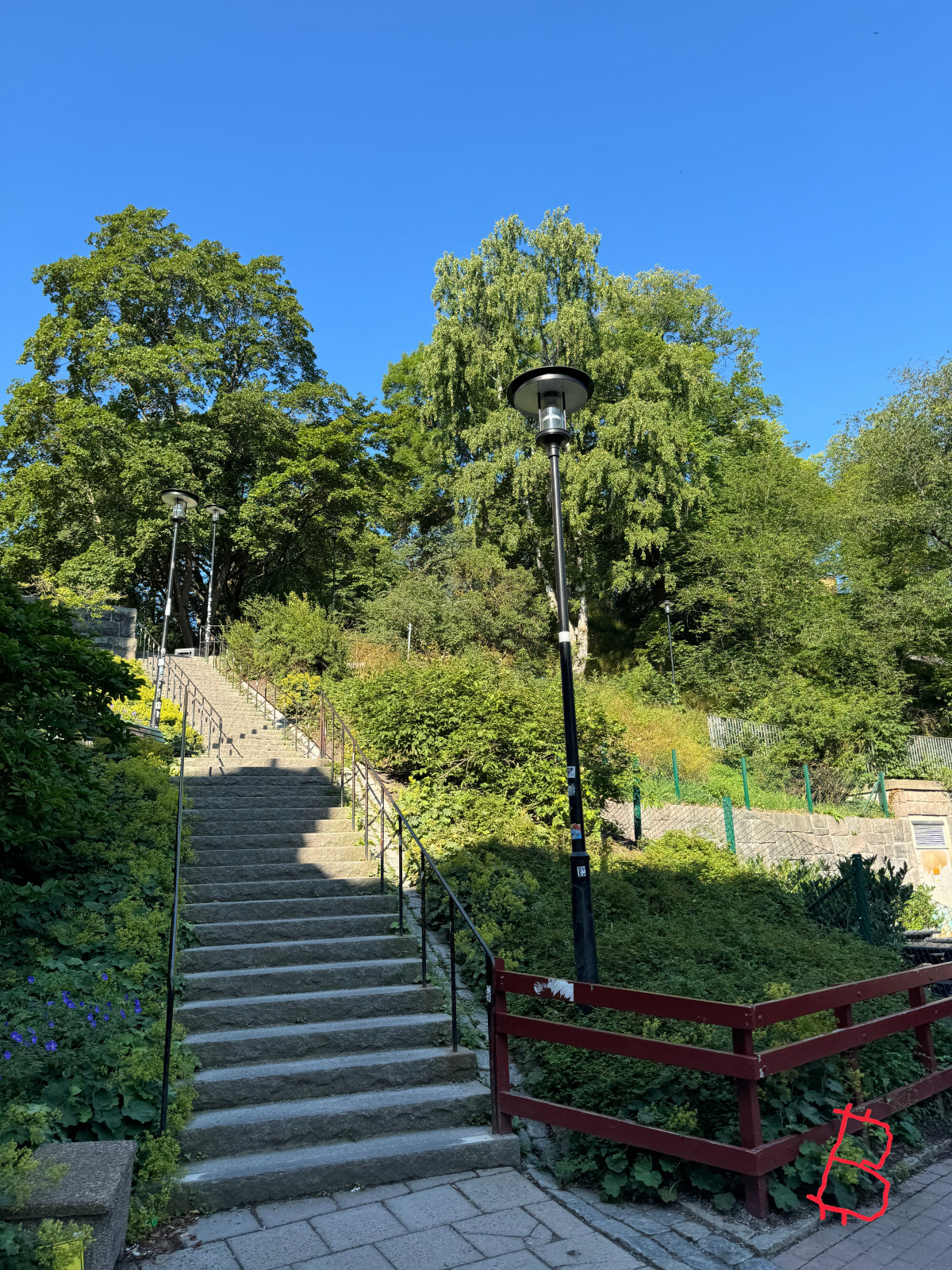 Some stairs close to the end