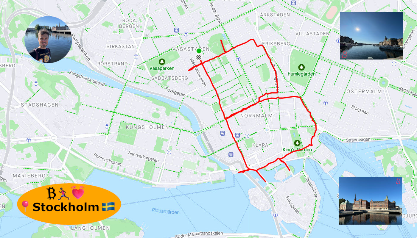 Stockholm Bitcoin Run Strava Art