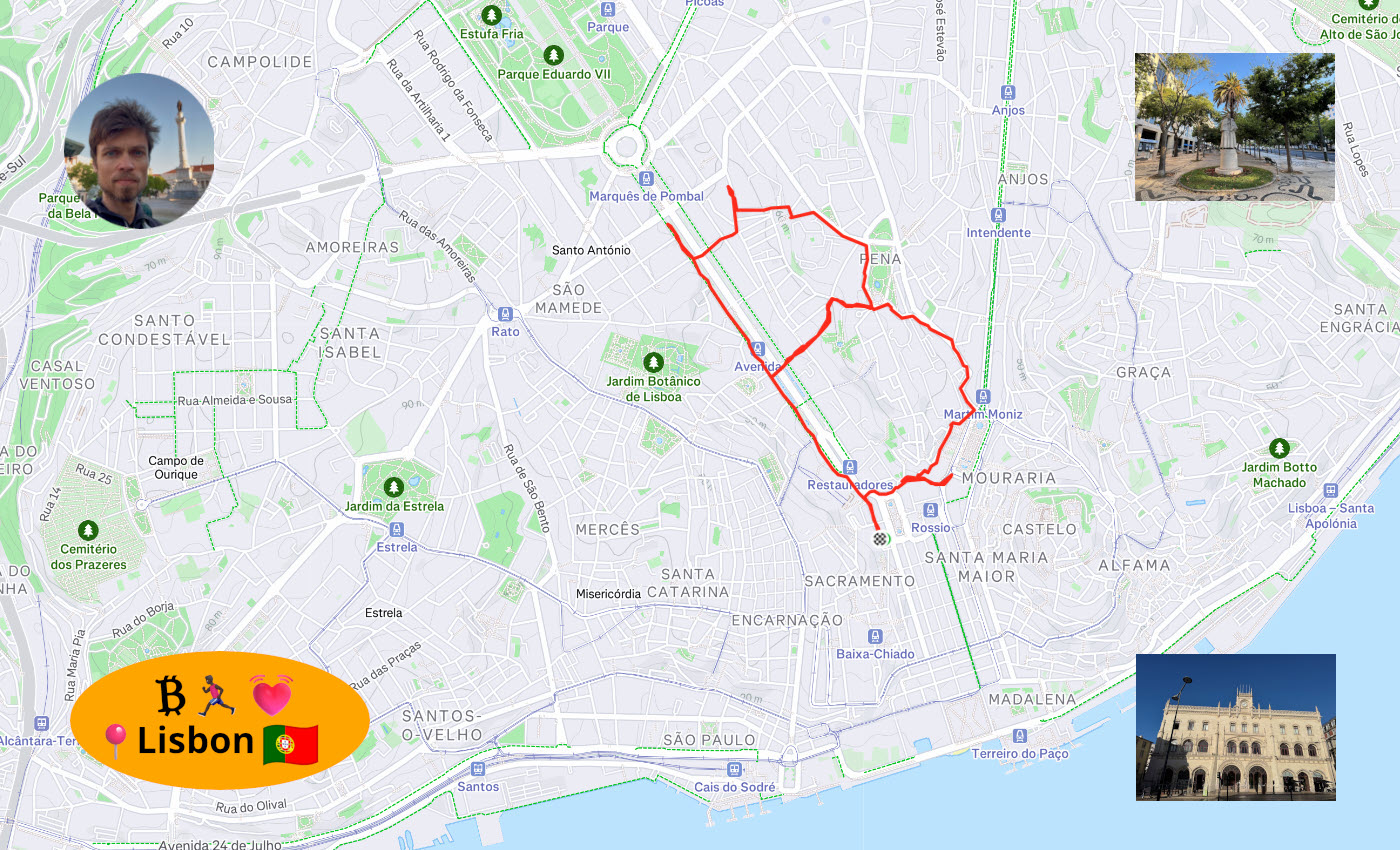 Lisbon Bitcoin Run Strava Art