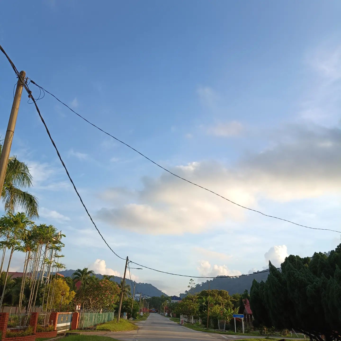 Neighbourhood Street with beatiful sky
