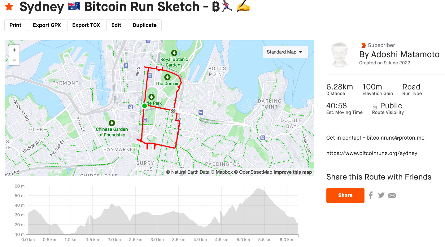 Sydney Bitcoin run sketch