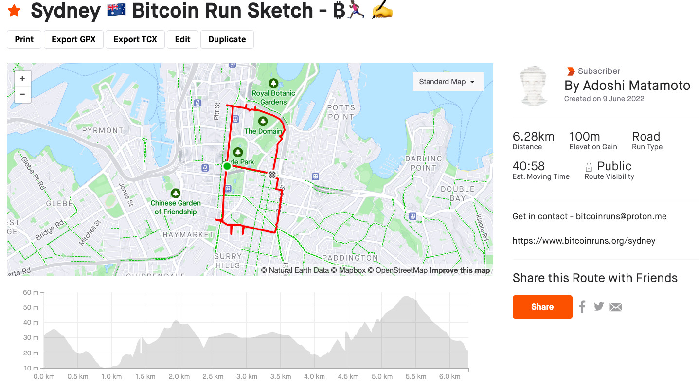 Sydney Bitcoin Run Sketch